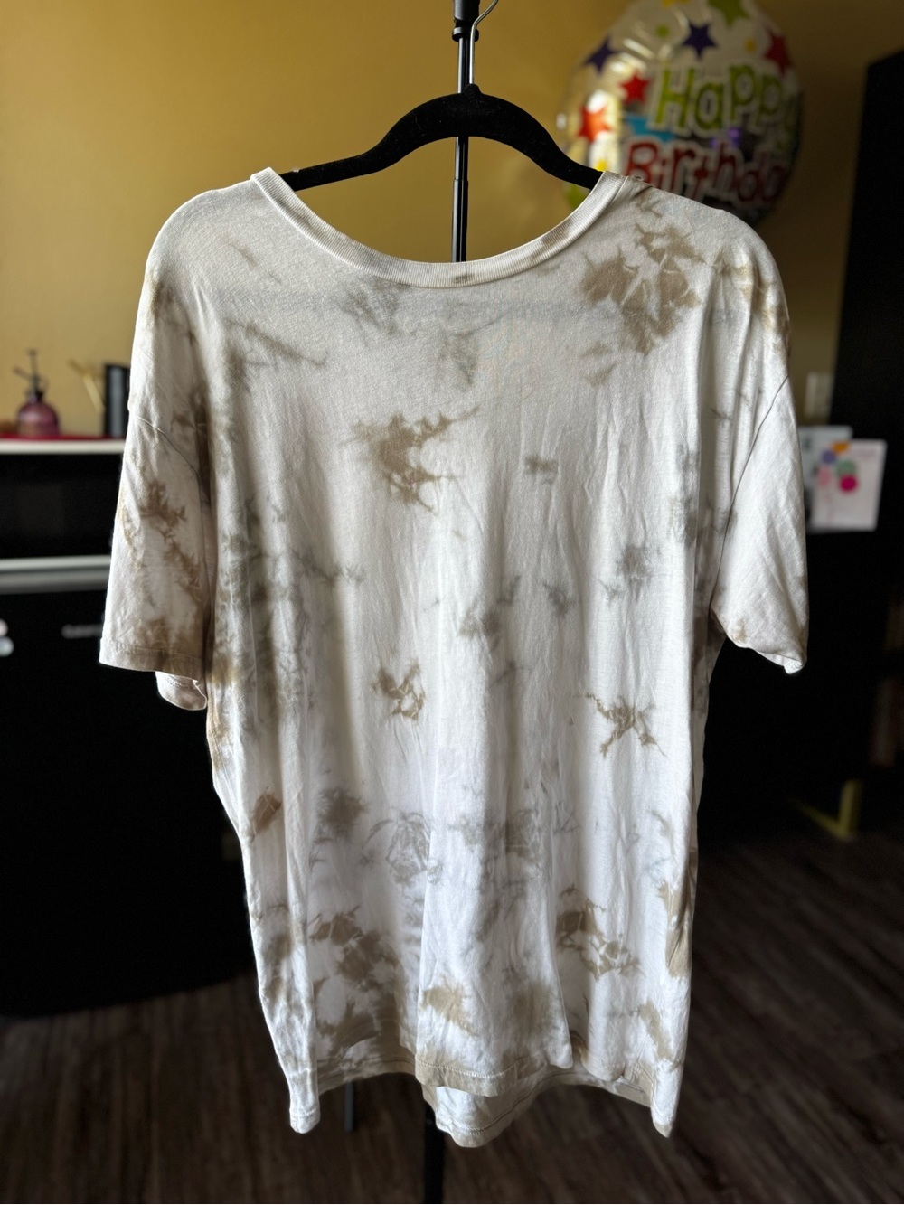 Garage White and Tan Tie-Dye Short Sleeve Tee